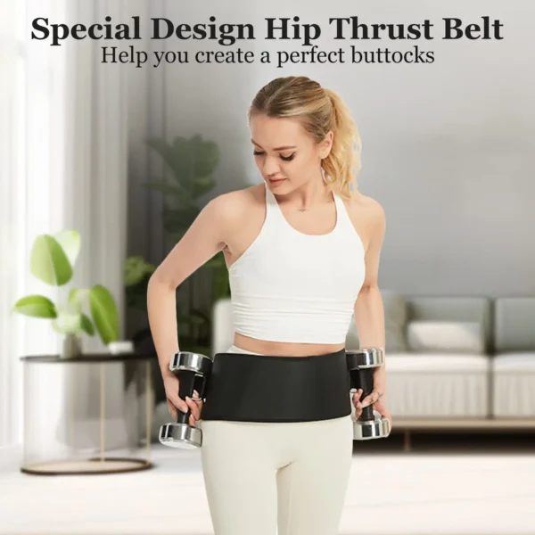 Cintura di spinta dell'anca Glute Bridge Pad Workout con manubri Kettlebells per squat Lunges Bridges Dips Training Home Gym Equipment - Image 2